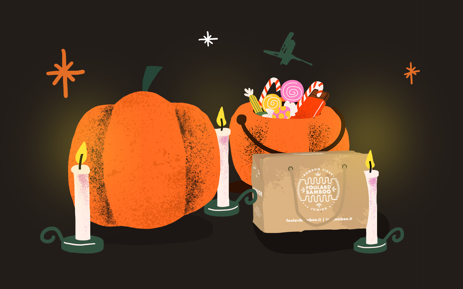 Dolcetto, scherzetto o foulard? Vivi la notte di Halloween con i Foulard Bamboo Junior