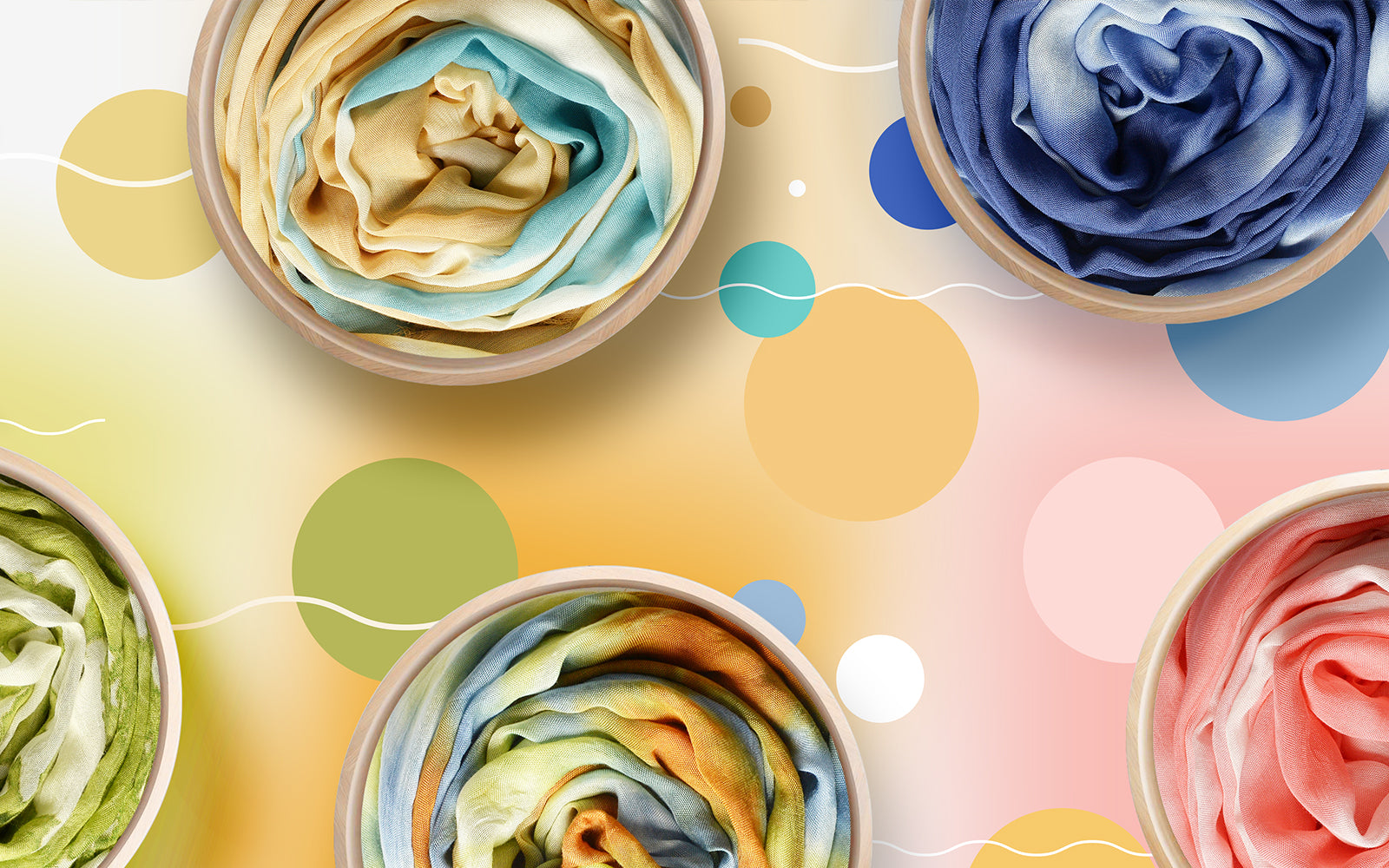 Lo stile si tinge di creatività con sei nuovi modelli della linea Foulard Bamboo Contrasto