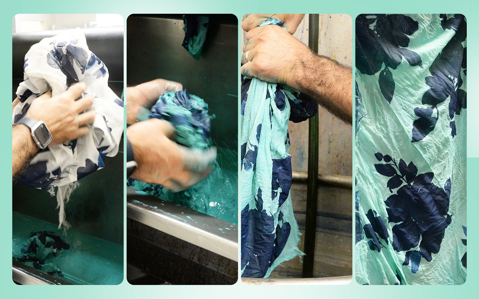 Vi raccontiamo l'arte della tintura a freddo dei Foulard Bamboo